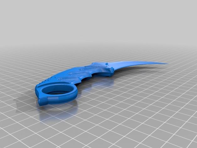 弯刀模型3D打印模型