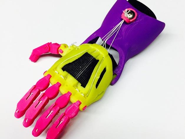 粉色机械手臂3D打印模型