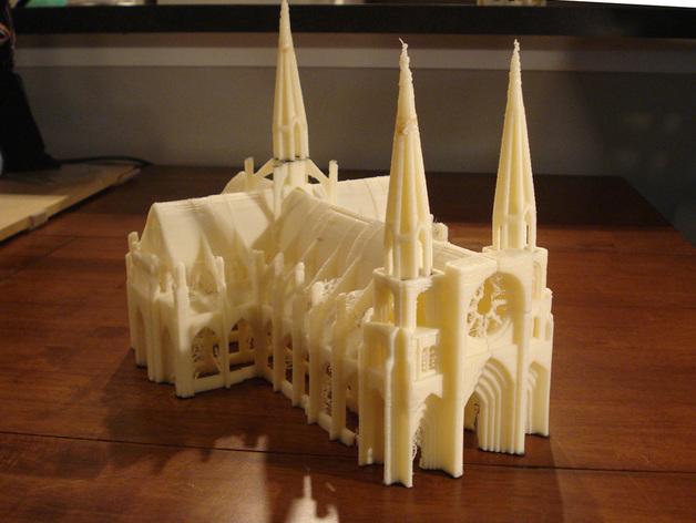 哥特式教堂3D打印模型