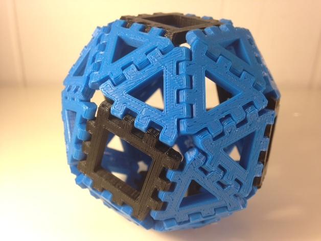 多面体建筑瓷砖3D打印模型