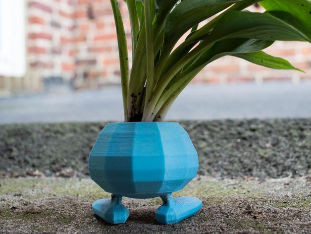 长腿的小花盆3D打印模型
