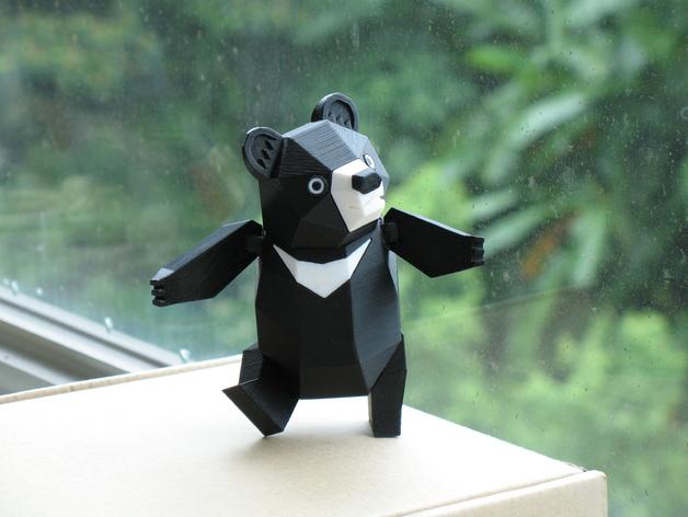 台湾黑熊3D打印模型