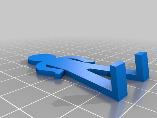 纸片人3D打印模型