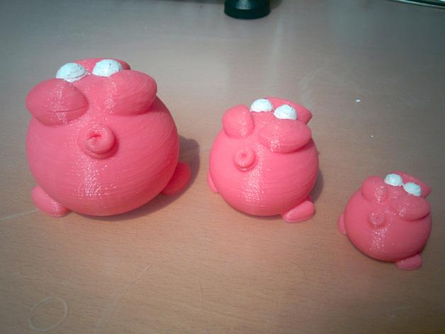 可爱的小猪3D打印模型