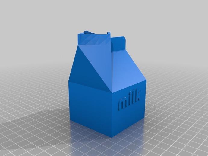 牛奶纸盒3D打印模型