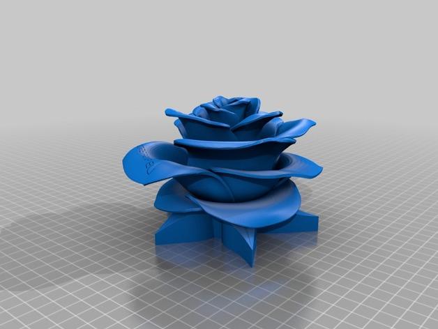 玫瑰花3D打印模型