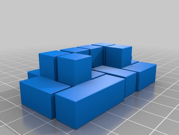 方块玩具3D打印模型