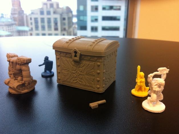 复古纹饰小宝箱3D打印模型