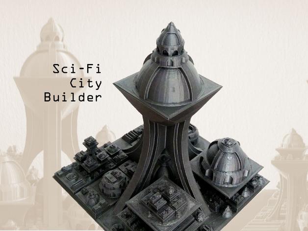 科幻城市建设者3D打印模型