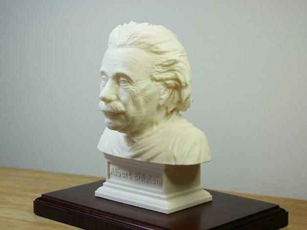阿尔伯特爱因斯坦的半身像3D打印模型