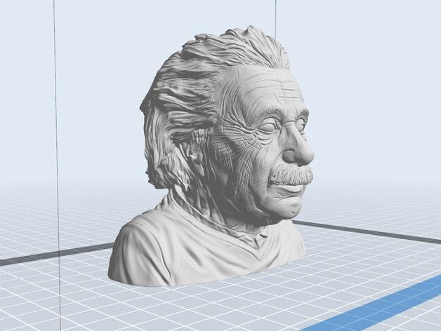 阿尔伯特爱因斯坦的半身像3D打印模型