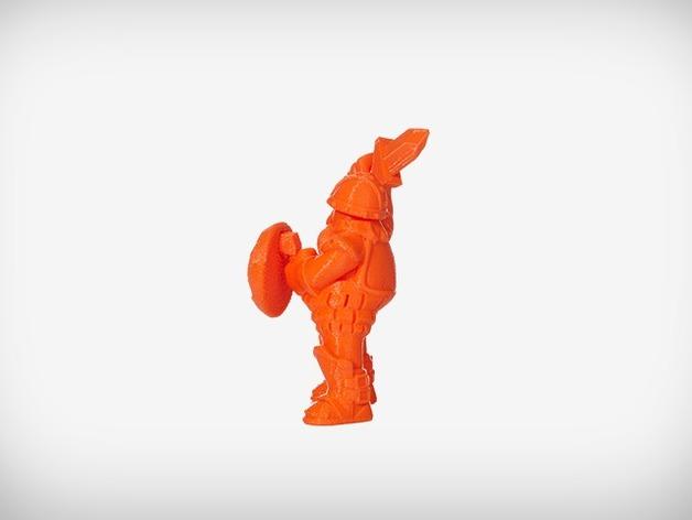 格拉斯顿伯里的龙之马立克爵士3D打印模型