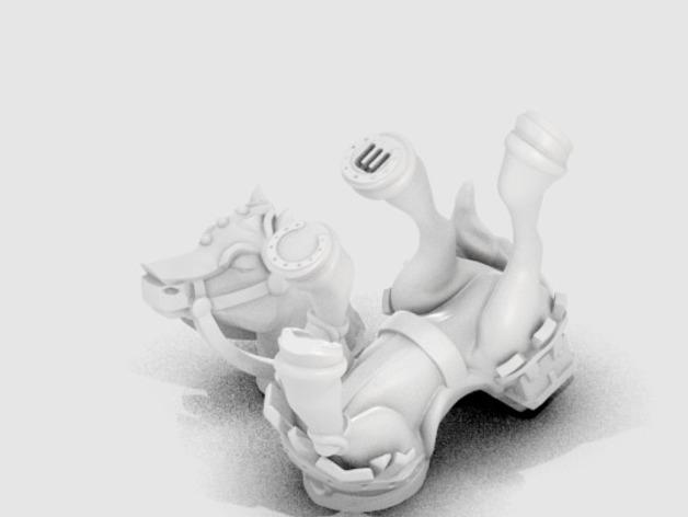 格拉斯顿伯里的龙之沃尔特马3D打印模型