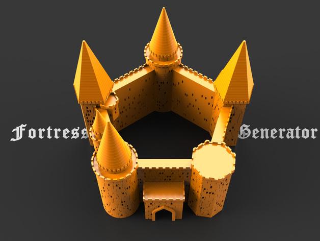 中世纪的堡垒3D打印模型