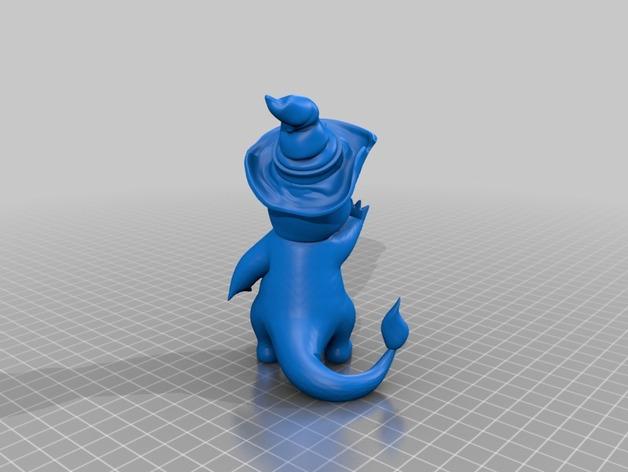 怪异的小火龙3D打印模型
