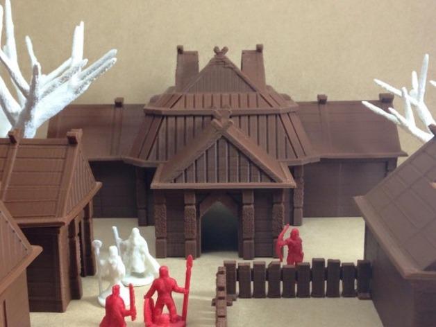 海盗村庄3D打印模型