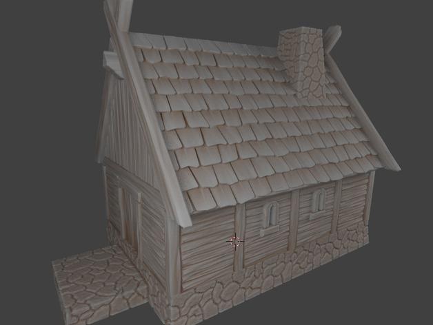 幻想维京人的房子3D打印模型
