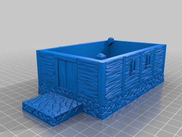 幻想维京人的房子3D打印模型