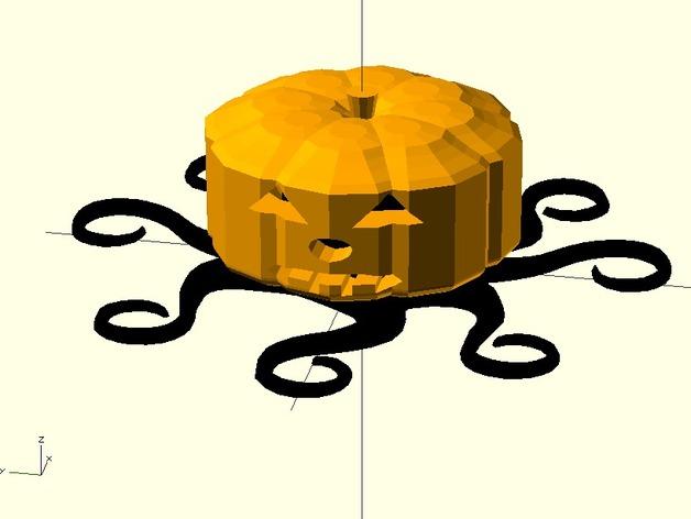 南瓜造型的章鱼3D打印模型