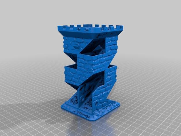 砖型折叠式塔木吊桥3D打印模型