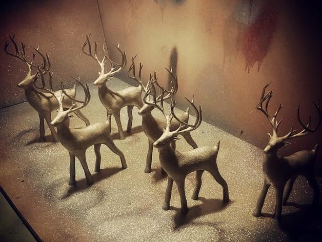 节日圣诞鹿3D打印模型