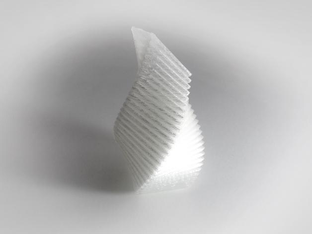扭曲花瓶3D打印模型