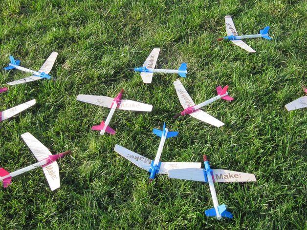 空气火箭滑翔机3D打印模型