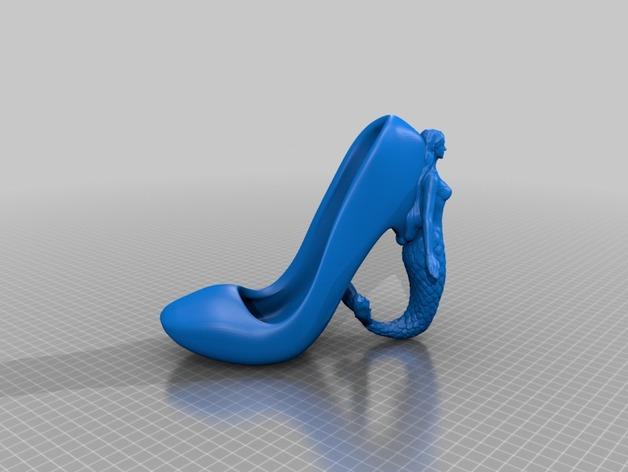 美人鱼高跟鞋3D打印模型