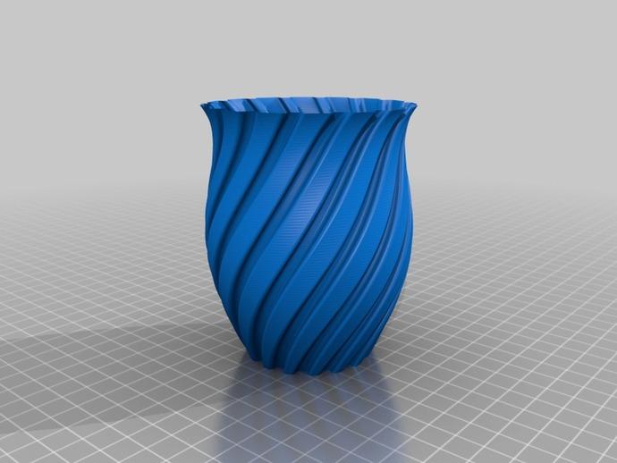 曲线花瓶3D打印模型