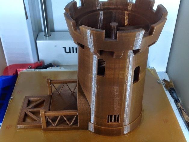 骰子塔城堡3D打印模型