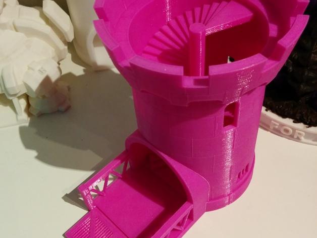 骰子塔城堡3D打印模型