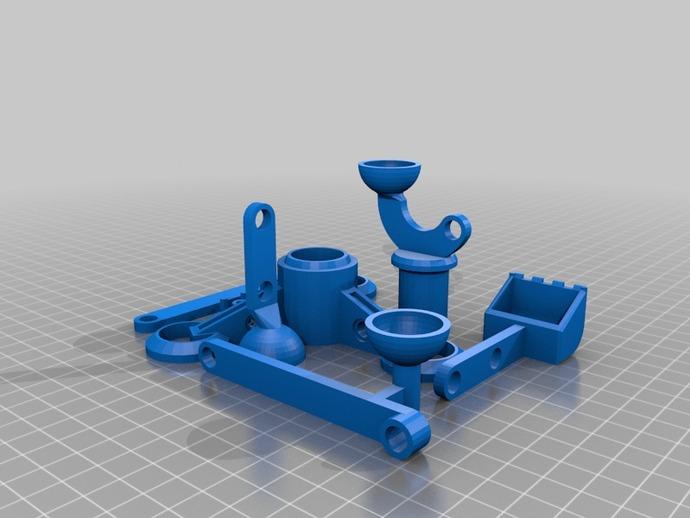 迷你手动挖掘机3D打印模型