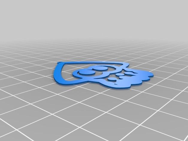 鱿鱼钥匙扣3D打印模型