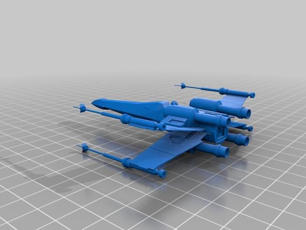 X翼战斗机3D打印模型