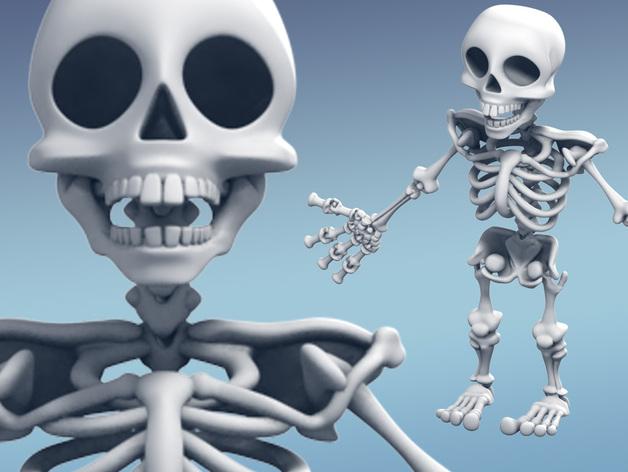 可活动的骷髅模型 骨骼模型3D打印模型
