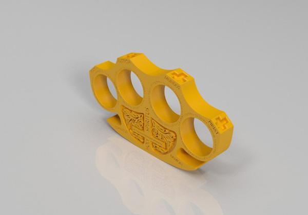 四指指环戒指小皇冠3D打印模型