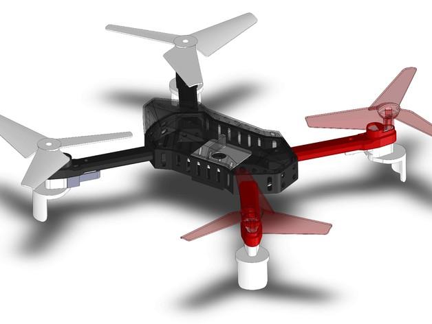 四轴飞行器 无人机3D打印模型