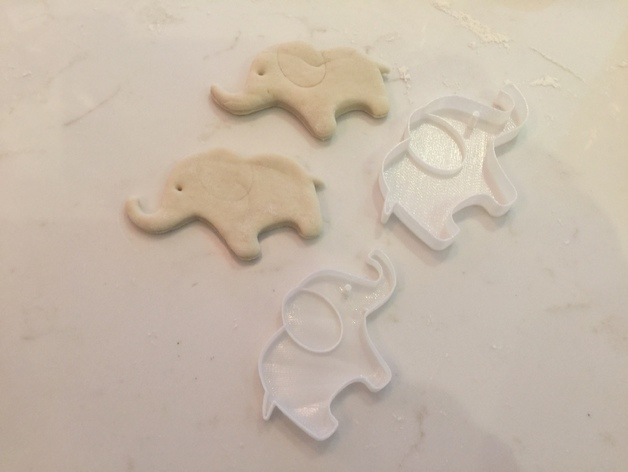 小象饼干模具烘焙模具3D打印模型