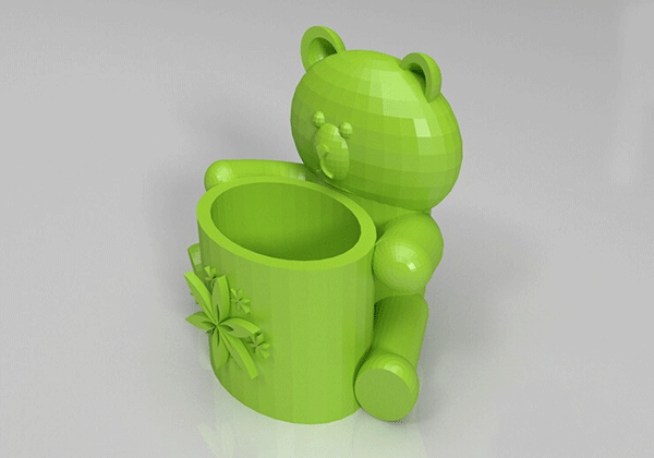小熊笔筒3D打印模型