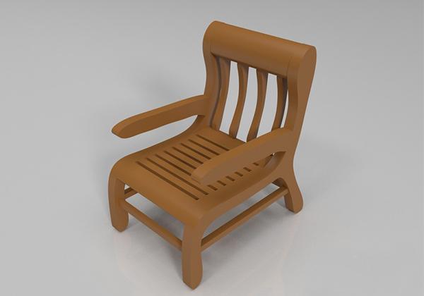 复古椅子3D打印模型