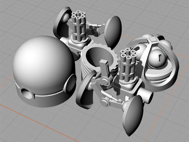 桌面死亡机器人3D打印模型