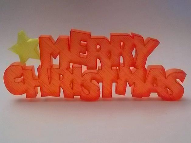 Merry Christmas 圣诞装饰3D打印模型