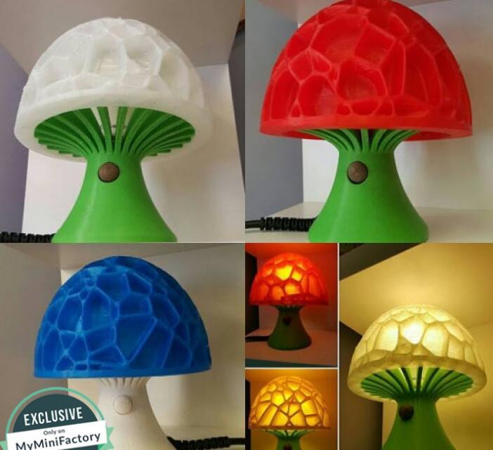蘑菇灯 小夜灯3D打印模型
