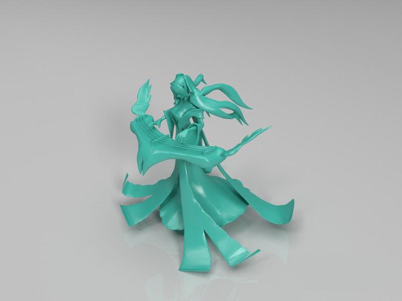 英雄联盟LOL 琴瑟仙女3D打印模型