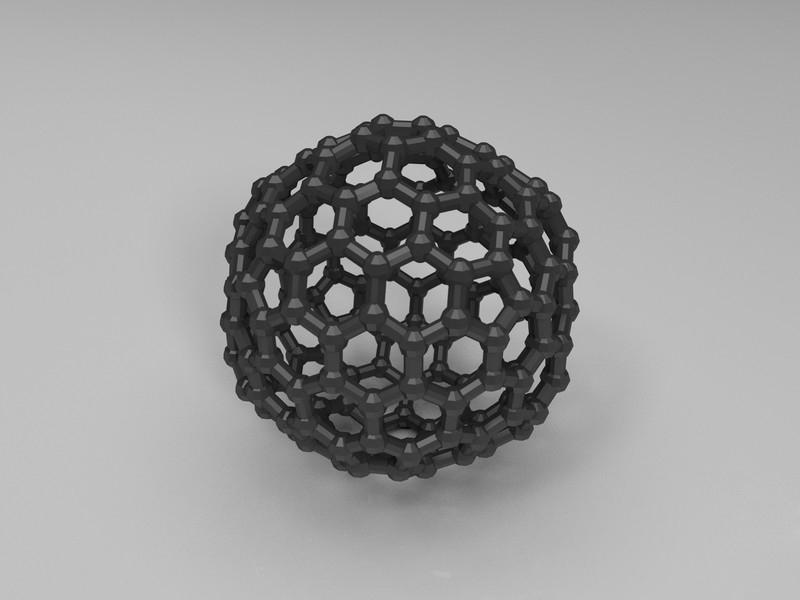 巴基球分子模型3D打印模型