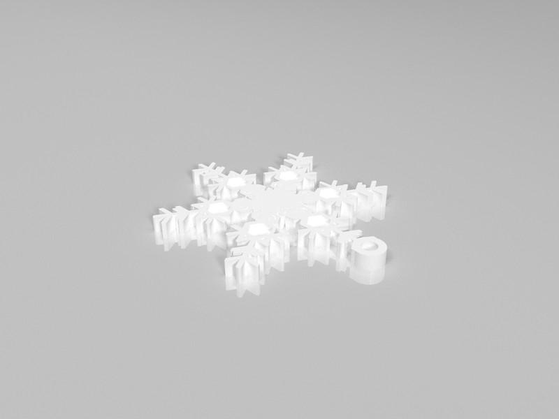 圣诞节的雪花3D打印模型