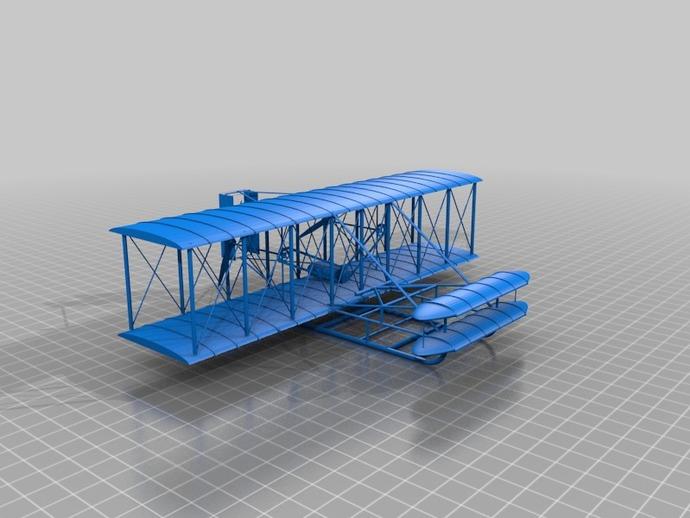 莱特兄弟飞机3D打印模型