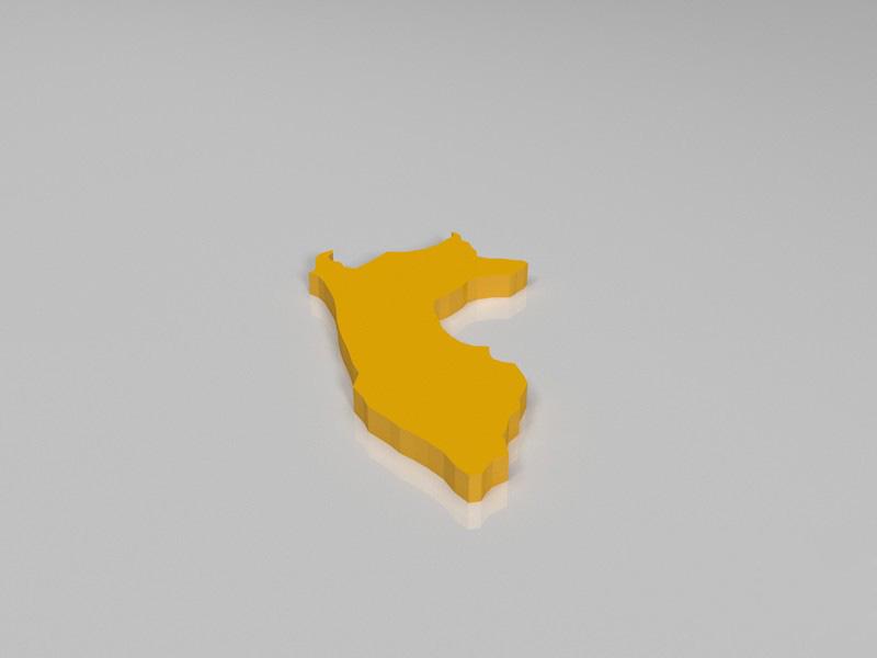 南美洲地图拼图3D打印模型