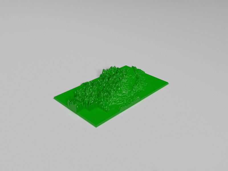 瑞士地图3D打印模型