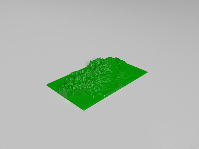 瑞士地图3D打印模型
